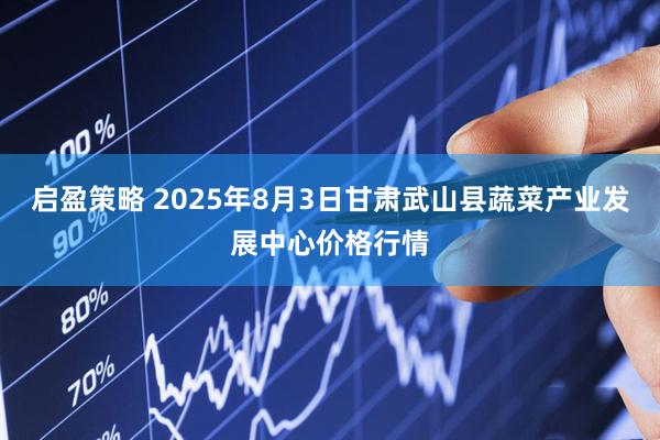 启盈策略 2025年8月3日甘肃武山县蔬菜产业发展中心价格行情