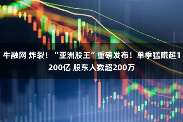 牛融网 炸裂！“亚洲股王”重磅发布！单季猛赚超1200亿 股东人数超200万